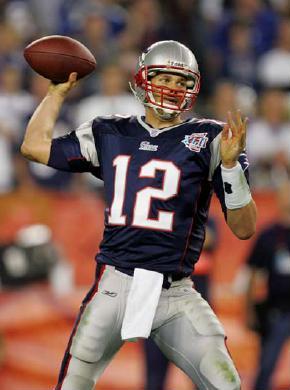 tom brady throwing a football