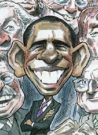 Barack Obama Caricature Illustration Taylor Jones